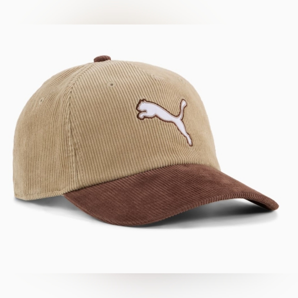 Puma Corduroy Cap in Tan and Brown
